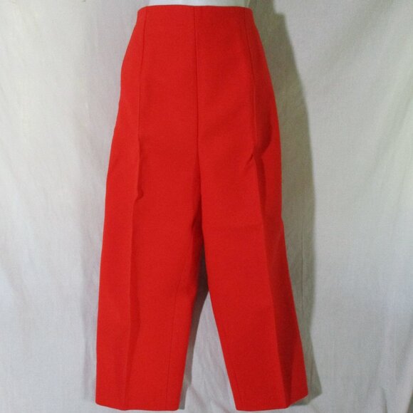 NWT NEW CELINE Pleated TROUSER Pant 36 Luxury Formal ORANGE Wide Leg Culotte - Picture 1 of 8